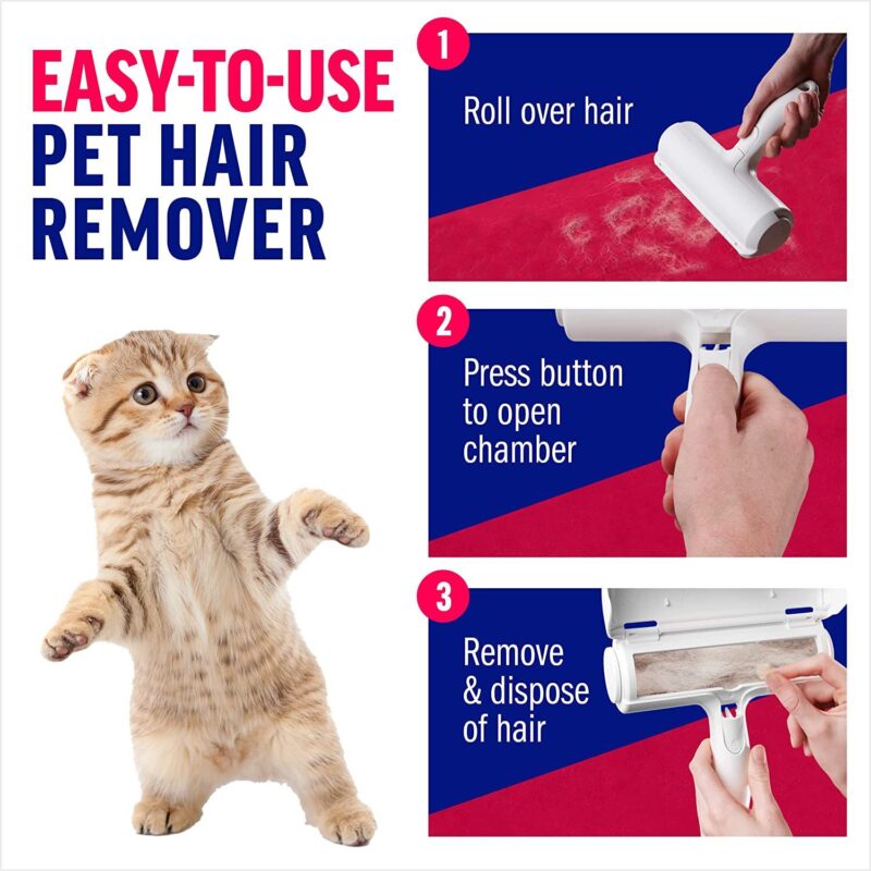 Reusable Pet Hair Picker Roller – Self-Cleaning Fur Remover for Carpets & Furniture - Image 6