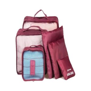 6-Piece Travel Packing Cubes Set – Portable Luggage Organizers for Wrinkle-Free, Organized Suitcases