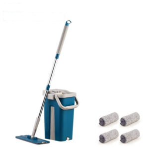Hands‑Free Self‑Wringing Flat Mop – 360° Microfiber Floor Cleaner for Effortless Home Cleaning