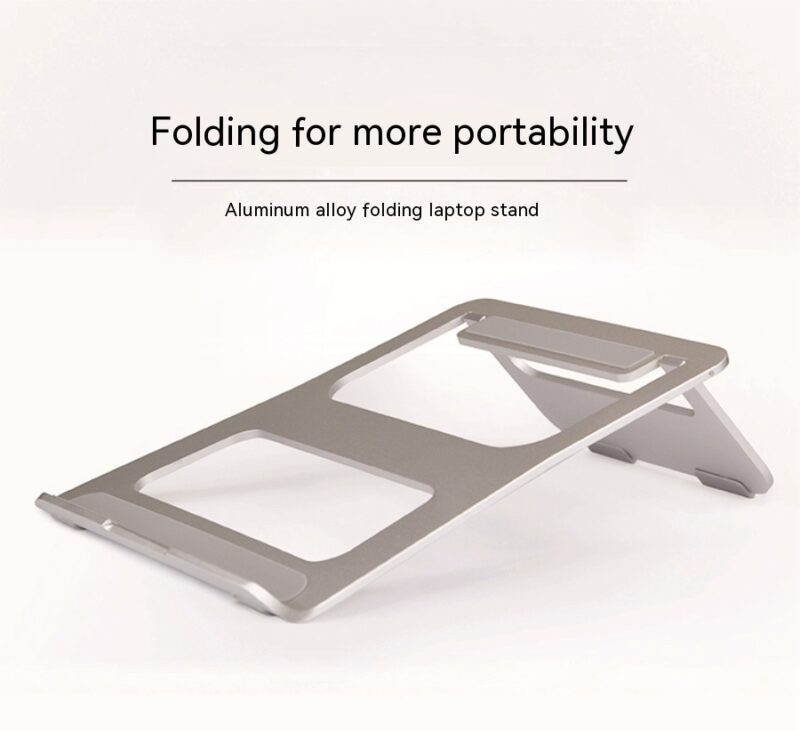 Aluminum Alloy Portable Laptop Stand – Adjustable Foldable Stand for Laptops & Tablets - Image 3