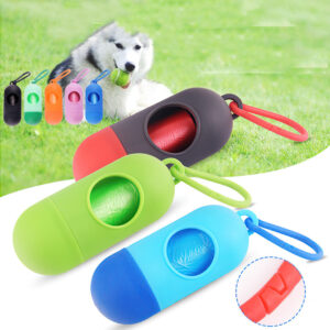 Hands-Free Dog Poop Bag Dispenser with Hook – Lightweight Waste Bag Holder for Hands-Free Convenience