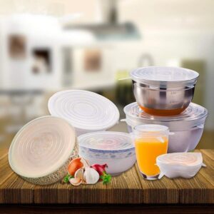 Reusable Silicone Bowl Lids Set – Stretchy Leak-Proof Food Covers (6-Pack)