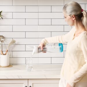 Water Filter Pitcher 6 Cup Glass Water Filtration Pitcher 211 Gallons No BPA