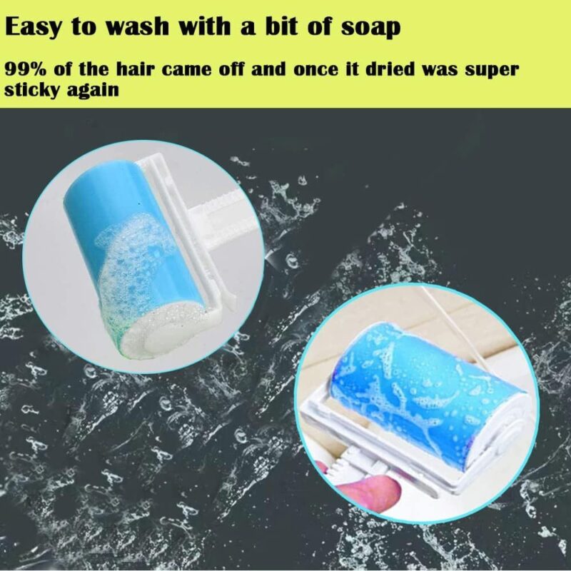 Reusable Washable Lint Roller – Super Sticky Pet Hair & Dust Remover with Protective Cover - Image 4